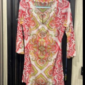 Two chiffon cruise / cover up / fun tops / with beadwork